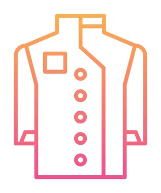 Chef Coat web simgesi, vektör illüstrasyonu