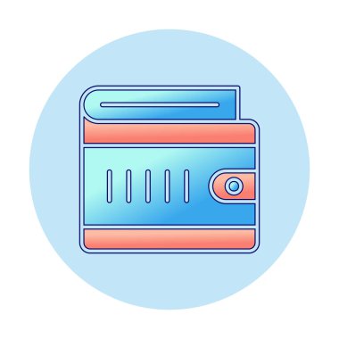 cüzdan vektör simgesi basit illüstrasyon