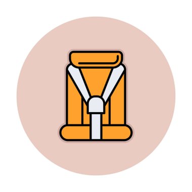 Araba Koltuğu bebek simgesinin vektör illüstrasyonu