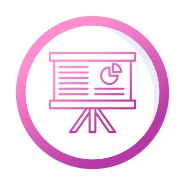 Beyaz arkaplan üzerinde sunum vektörü illüstrasyonunu çalıştır