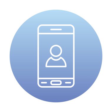 Mobil Kullanıcı simgesi vektör çizimi