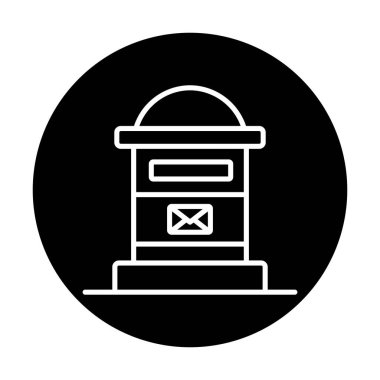 posta kutusu simgesi, vektör illüstrasyonu basit tasarım