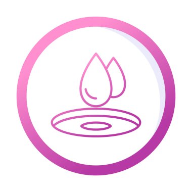 su damlası ağ simgesi, vektör illüstrasyonu 