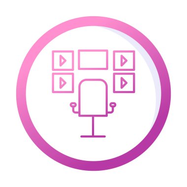 Gözetleme odası. Web simgesi basit illüstrasyon