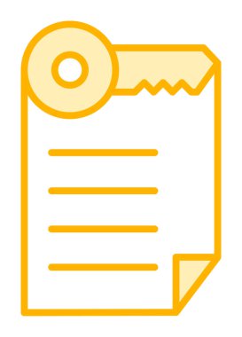 Basit not defteri simgesi, vektör illüstrasyonu