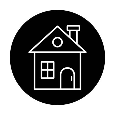 Eve. Web simgesi basit illüstrasyon