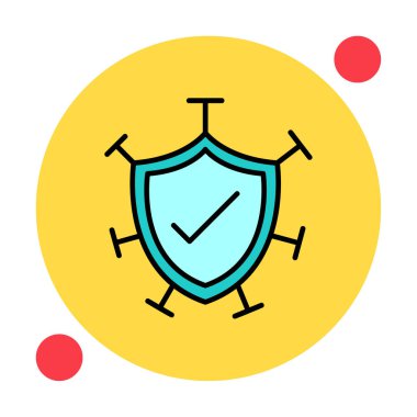 Koruma kalkanı ikonu vektör illüstrasyon tasarımı