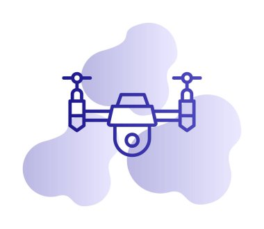  Grafik Drone web simgesi vektör illüstrasyonu