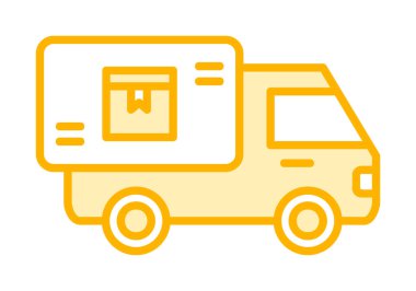 Vektör Tasarımı Teslimat Kamyonu Simgesi Biçimi