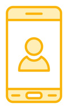 Mobil Kullanıcı simgesi vektör çizimi