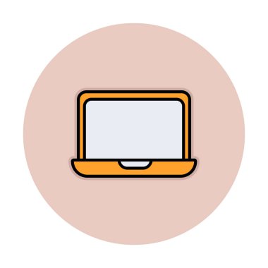 dizüstü bilgisayar simgesi, vektör illüstrasyonu basit tasarım 