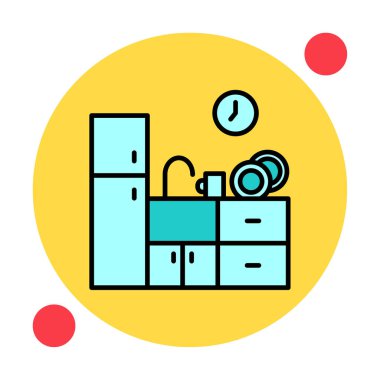 Mutfak simgesi vektör illüstrasyonu