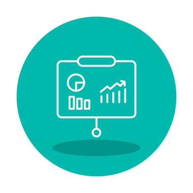 Beyaz arkaplan üzerinde sunum vektörü illüstrasyonunu çalıştır