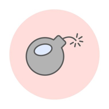 Bomba yassı ikon. vektör renk çizimi