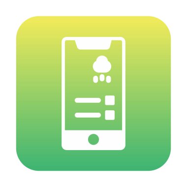 Telefon Hava Durumu Hava Durumu ikonu vektör illüstrasyon grafik tasarımı                                  