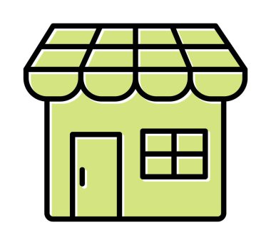 Dükkanı web simge vektör çizim