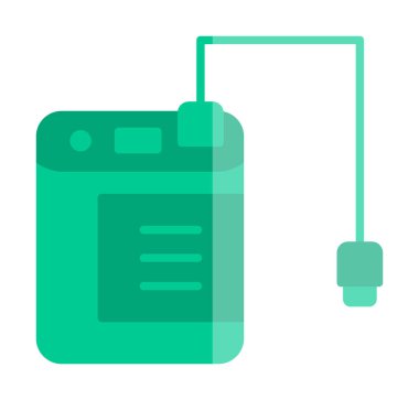 harici sabit disk simgesi, vektör illüstrasyonu basit tasarım