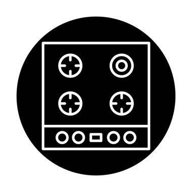 Hob vektör simgesi, basit biçim 