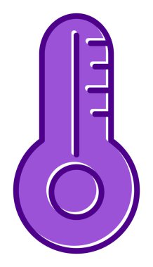 Düz biçimli sıcaklık termometre simgesi