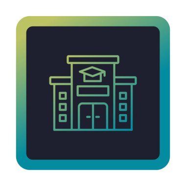 okul simgesi vektör illüstrasyonu