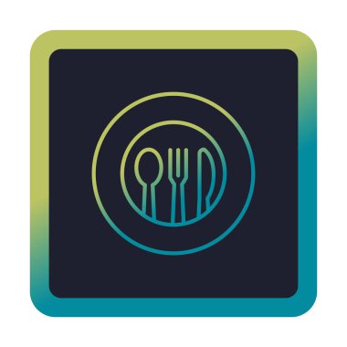 Modern çatal bıçak simgelerinin vektör çizimi                