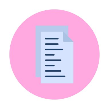 belge simgesi, vektör illüstrasyonu basit tasarım