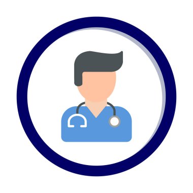 Erkek doktor simgesi, vektör illüstrasyon tasarımı