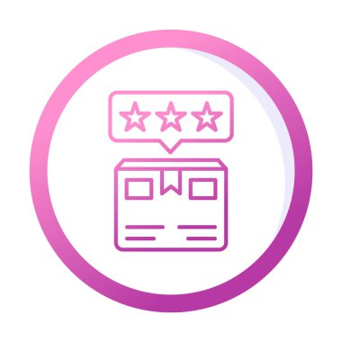 Teslimat kutusu simgesi, vektör illüstrasyonu basit tasarım