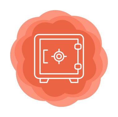 Güvenli simge, loker işareti, vektör illüstrasyonu