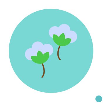 Pamuk çiçeklerinin basit web çizimi