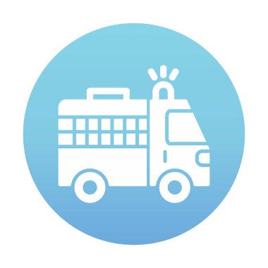 Van düz vektör simgesi