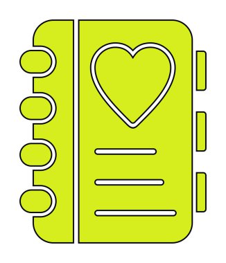 not defteri simgesi soyut arkaplan vektöründe izole edildi