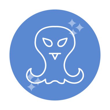 Sevimli uzaylı karakter Vektör illüstrasyonu