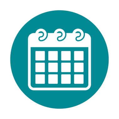 Takvim düzlüğü simgesi, vektör illüstrasyonu 