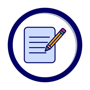 Kağıt Düzenleme. Web simgesi basit illüstrasyon