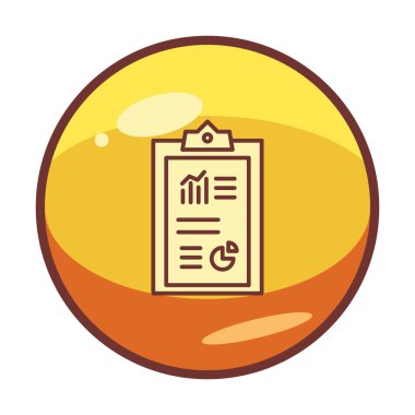 iş raporu simgesi, vektör illüstrasyonu basit tasarım