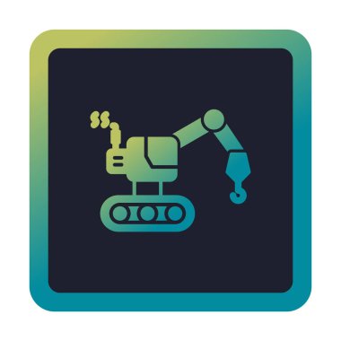 Yapı vinç simgesi, vektör illüstrasyon tasarımı