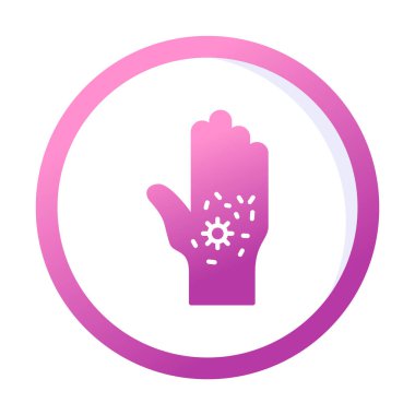 kirli el simgesi, vektör illüstrasyonu