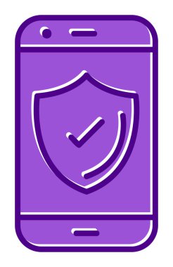 Güvenlik Düz simgesi, Kalkanlı Telefon 