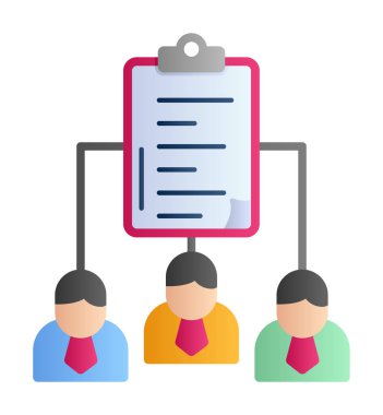 Work Distribution web icon, vector illustration 