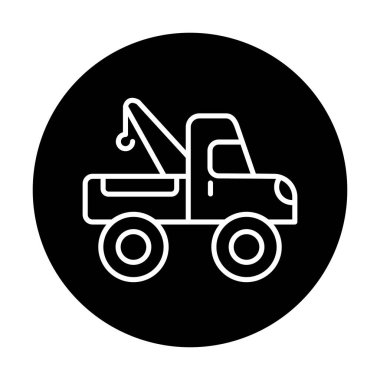 Yapı vinç simgesi, vektör illüstrasyon tasarımı