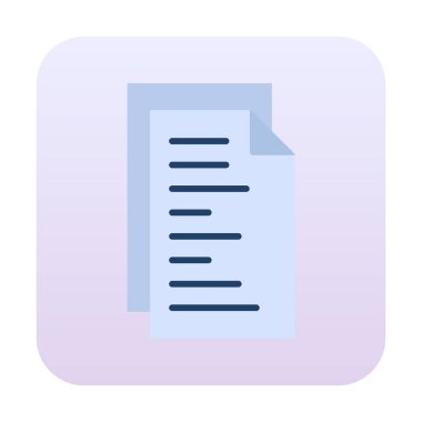 belge simgesi, vektör illüstrasyonu basit tasarım