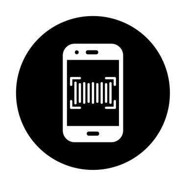 telefon tarama simgesi vektör çizimi