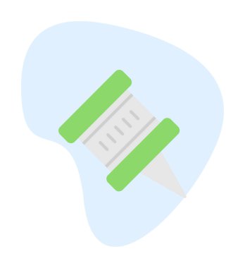 İğne simgesine bas. vektör illüstrasyonu