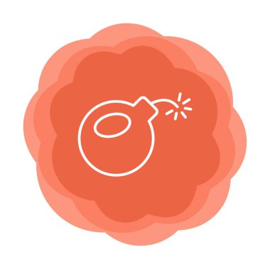 Bomba yassı ikon. vektör renk çizimi