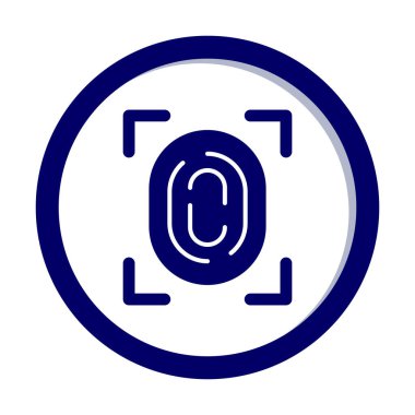 Parmak izi web simgesi vektör illüstrasyonu