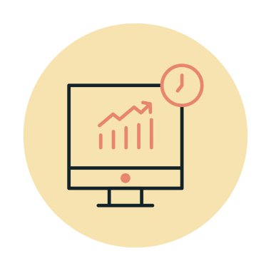 Stocks Analitik Modern Simgesinin vektör çizimi                   