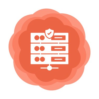 Sunucu simgesi tasarımı, vektör illüstrasyonu                