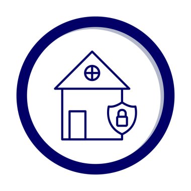 ev güvenlik simgesi, vektör çizim                                    
