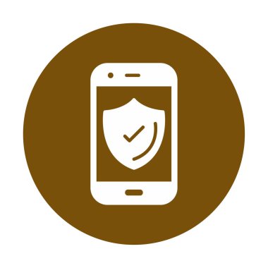 Güvenlik Düz simgesi, Kalkanlı Telefon 